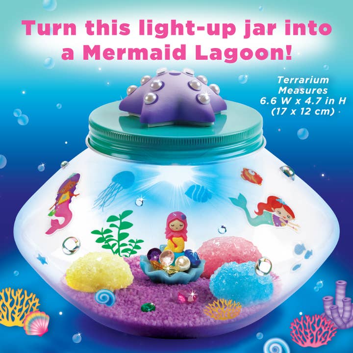 Faber-Castell / Creativity for Kids - Vente Kit de bricolage – enfant - Kit de bricolage Grow Your Own Crystal Mermaid Terrarium pour enfants1