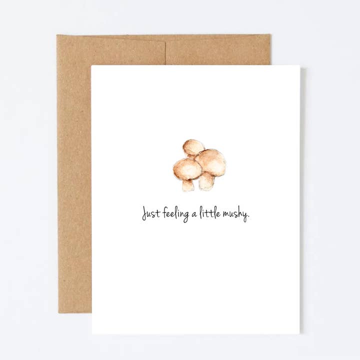 Carte de vœux "Juste un peu sentimental" pour la vente par Inkwell & Poppy