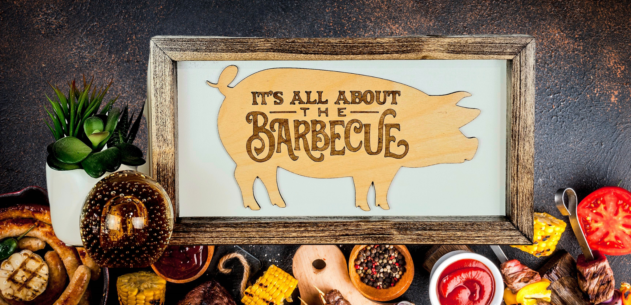 Cul de Sac Critters - Vente Pancarte - Panneaux gravés Bar BQ Fun, variété, cadre fait main, cadeaux pour papa9