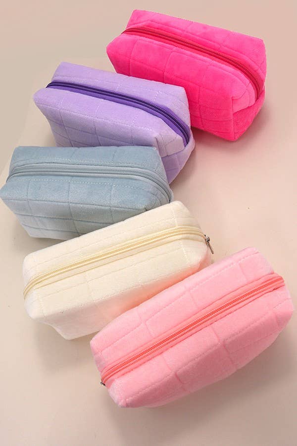 JOSSLYN by wall to wall - Wholesale Makeup/Cosmetic Bag - VELVET COSMETIC MAKEUP POUCH BAG | 40P5366