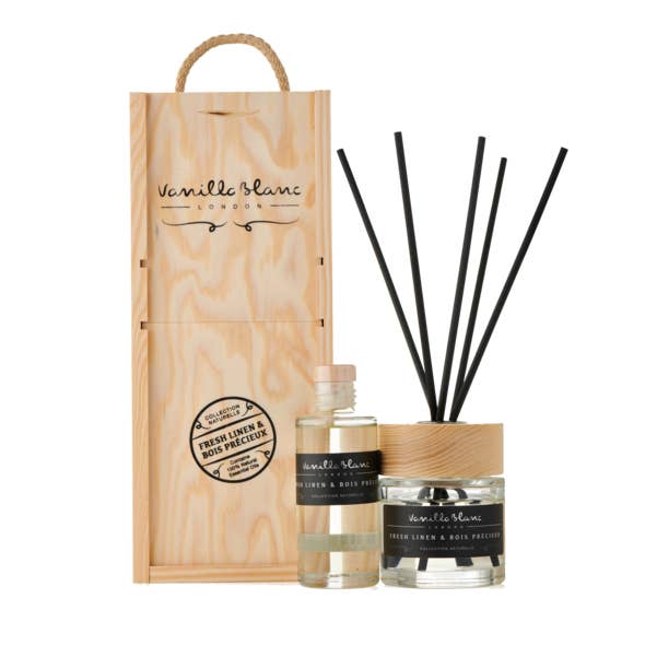 Diffuser Set - Fresh Linen and Gros-Bois Forest Scent for wholesale by Vanilla Blanc Ltd