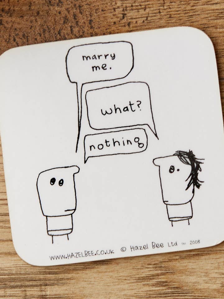 Marry Me Coaster for wholesale by Hazel Bee