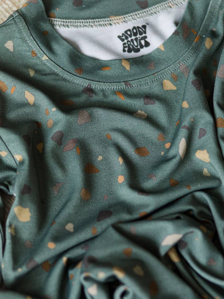 Moon Fruit Jammies – wholesale Sleepsuit – Baby – Bamboo Baby Pajamas Zip Up Sleeper - Space Junk Juniper