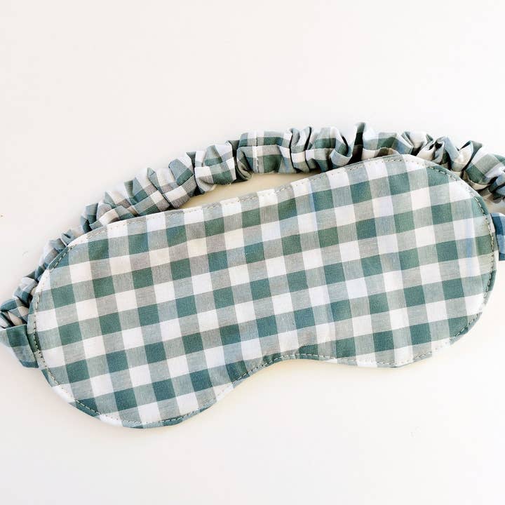 Duck Blue Check Sleep Mask, One Size for wholesale by Homesite
