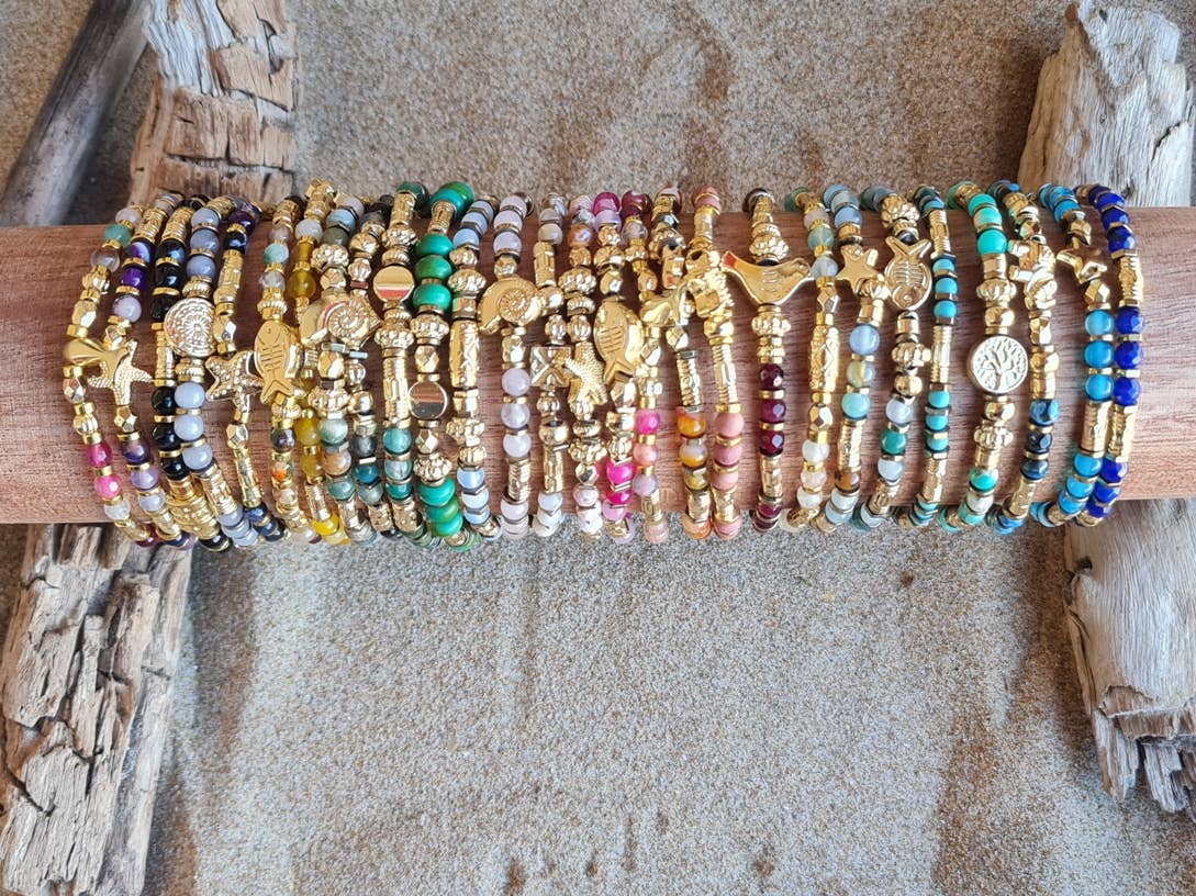 Mendoza – Pulseira de missangas por atacado – Pulseiras de pedras preciosas, pulseiras boho, pulseiras de pedras mistas1