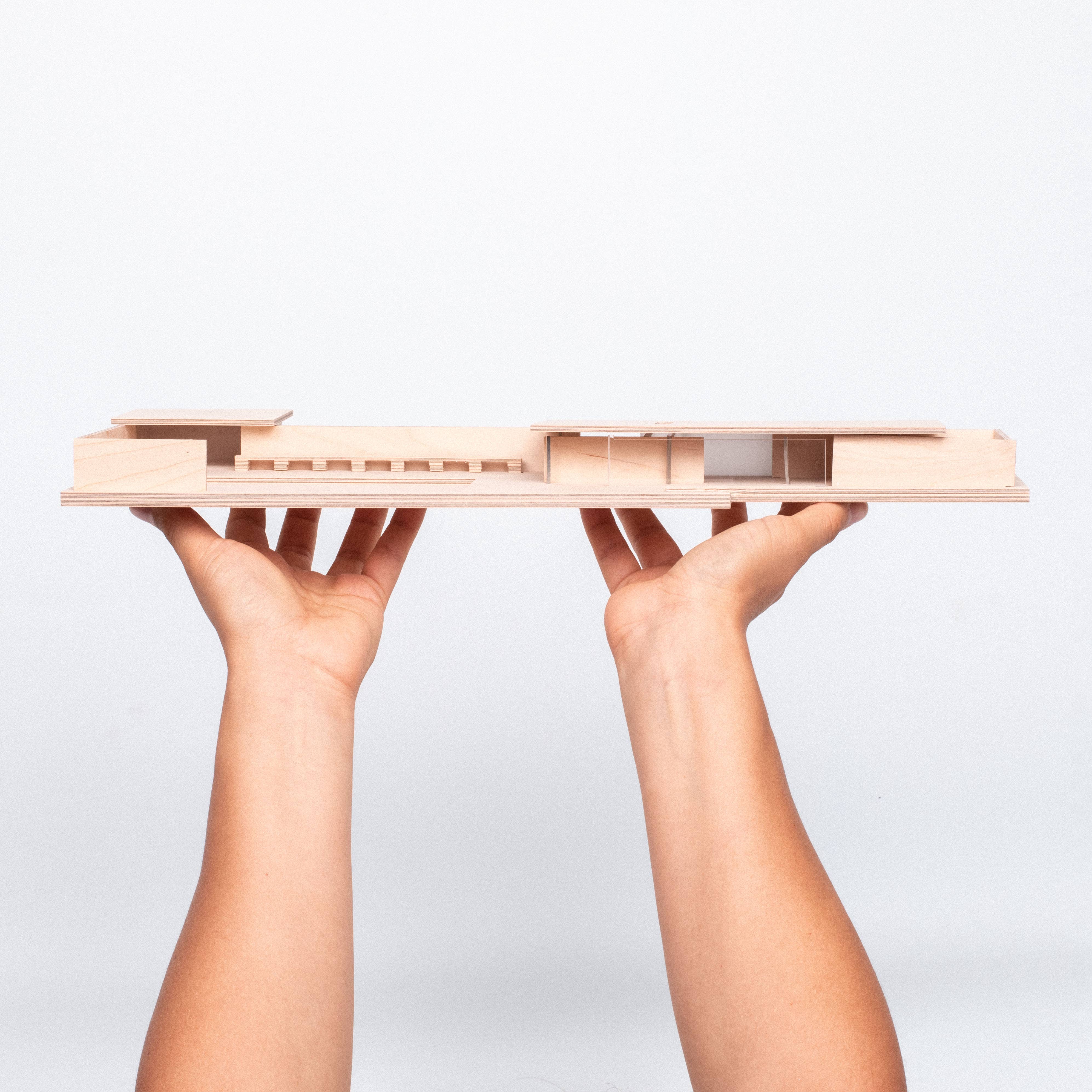 Beamalevich – wholesale DIY craft kit – Mies Pavilion Barcelona Maquette 1:1507