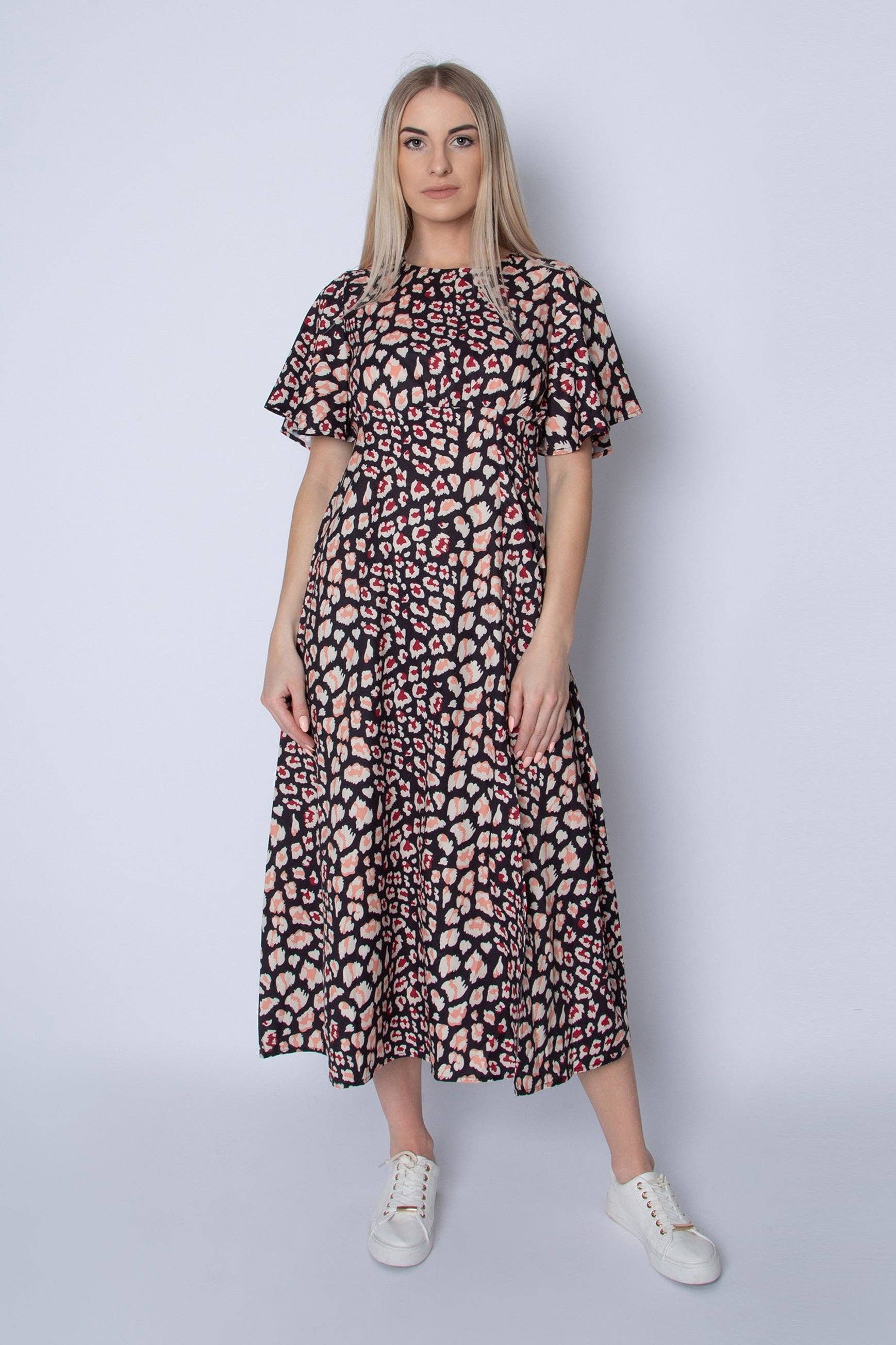 Cutie London - Wholesale Dress - Women's - Short Sleeve Animal Print Dress3