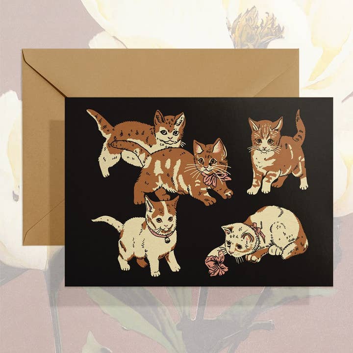 Stay Home Club - Wholesale Everyday Greeting Card - Kittens - Cat Card