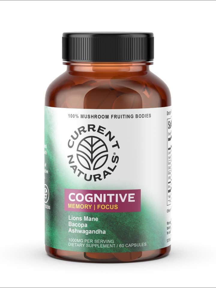 Capsules de soutien aux champignons CN - Cognitive (60 unités) pour la vente par Current Naturals