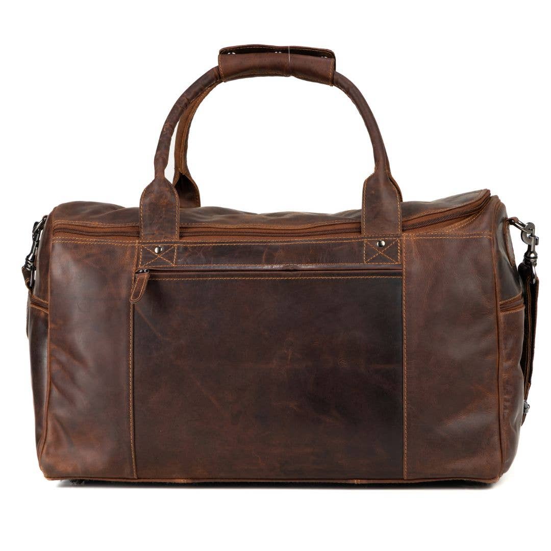 Greenwood Leather - Wholesale Weekender Bag - Men's - Large Leather Weekender Bag - Casual Vintage Look13