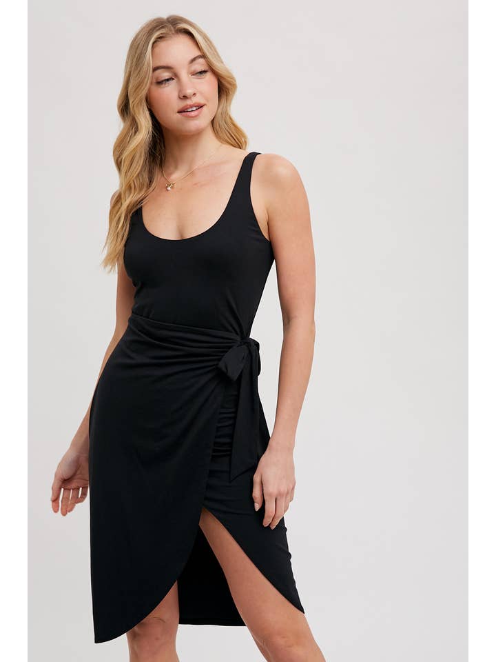 Bluivy - Wholesale Dress - Women's - SLEEVELESS KNIT TIE-FRONT WRAP DRESS15