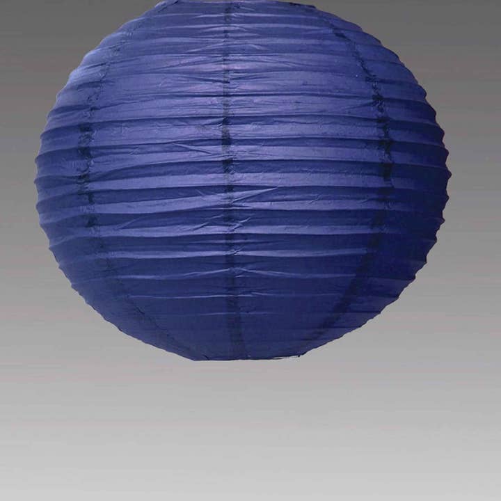 Fourteen Inch Paper Lantern - Royal Blue for wholesale by Portofino International Trading, USA