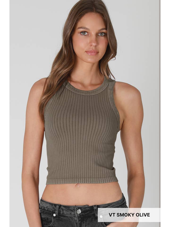 NIKIBIKI - Vente Débardeur – femme - NS8358 - Débardeur vintage à larges côtes3