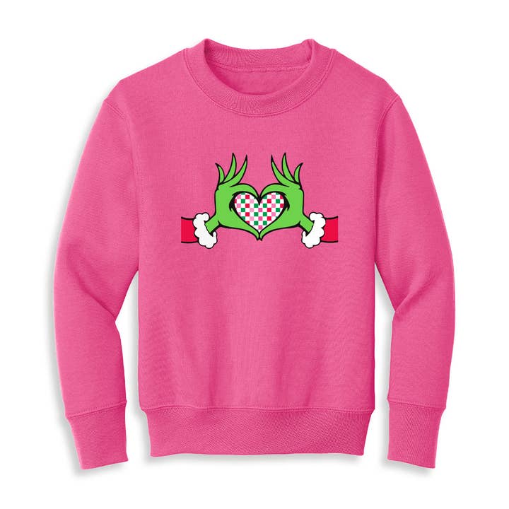 Grinchy Kind of Love Kid's Sweatshirt for wholesale by Viv&Lou