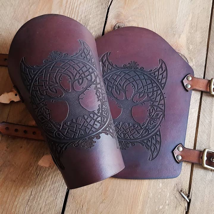 Outcast Props - Vente Déguisement – unisexe - Brassard en cuir viking Yggdrasil4