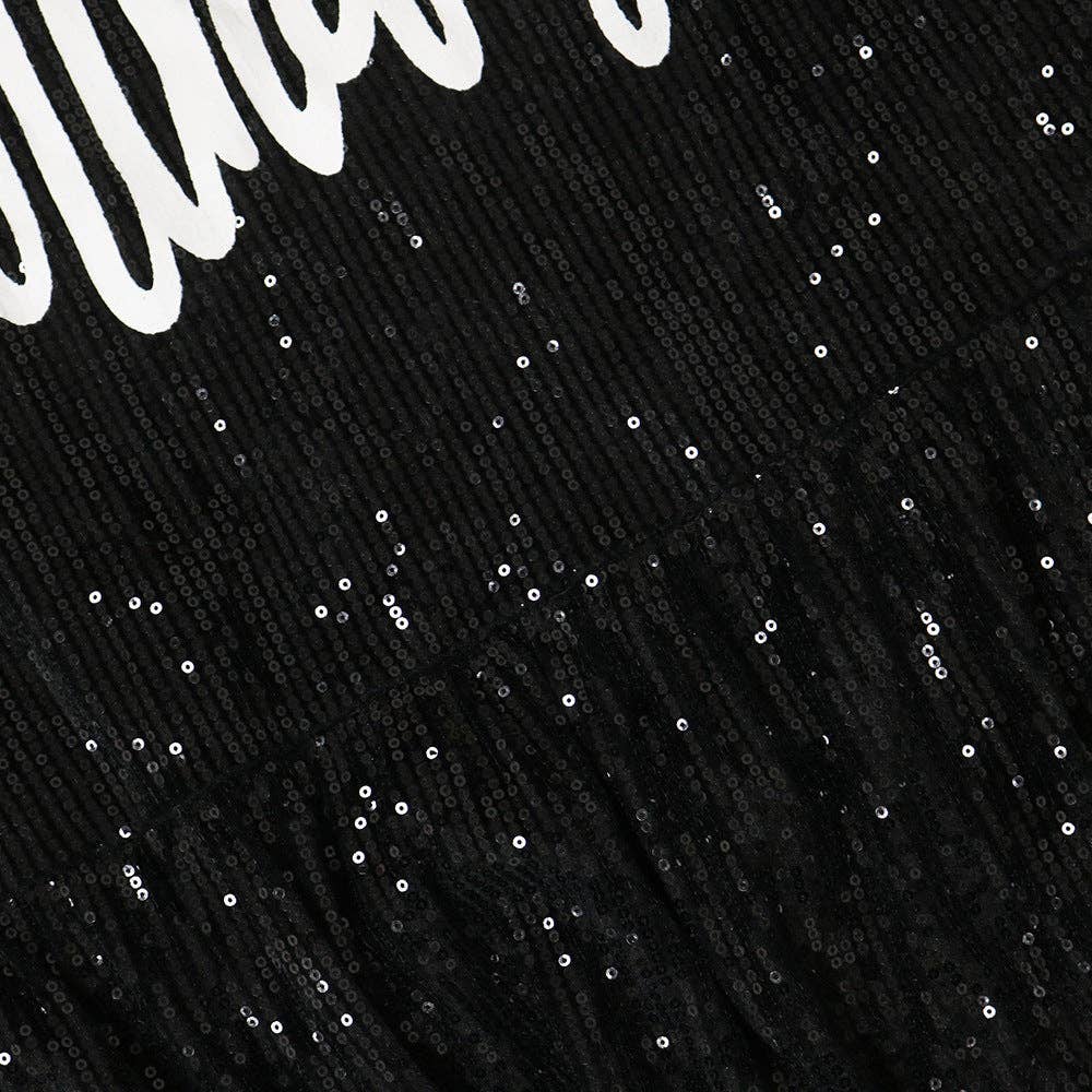 MB Fashion Wholesale - Wholesale Dress - Women's - MB FASHION SEQUIN PRINTED BIRTHDAY MINI DRESS 0541LY24