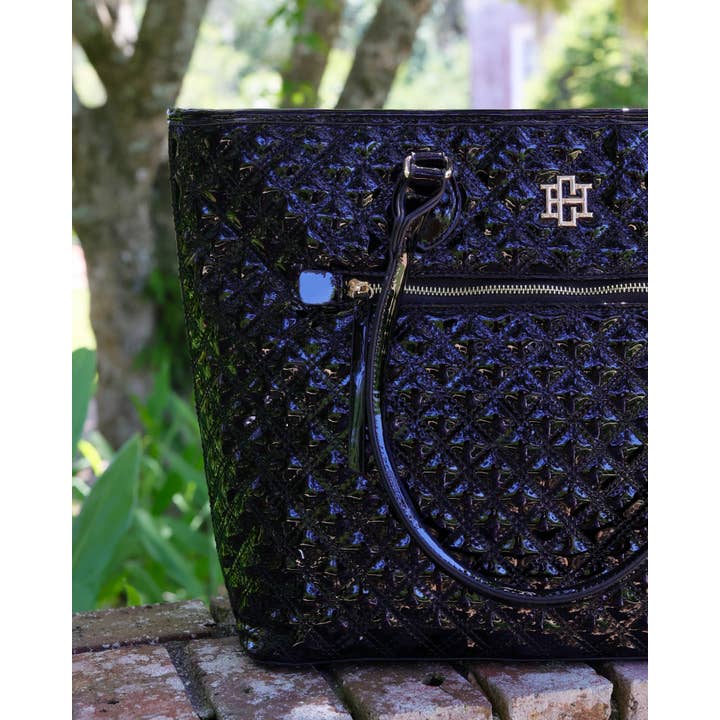 Caroline Hill - Wholesale Tote Bag - Women's - Jayden Tote Black Patent SQ2