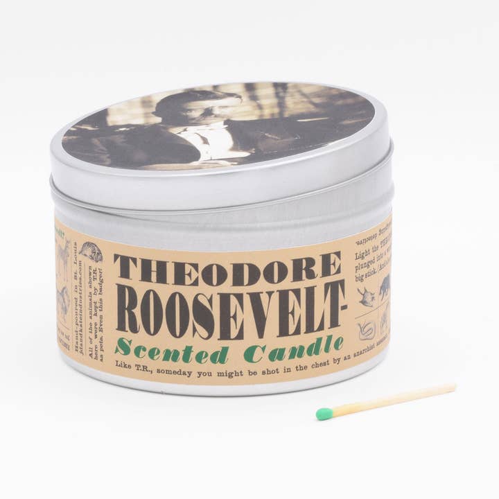 Theodore Roosevelt Scented Candle for wholesale by JD and Kate Industries