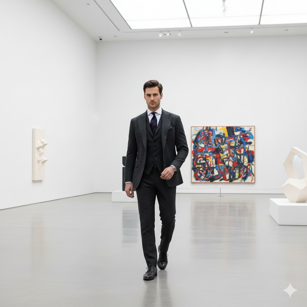 Mens Black Herringbone Tweed Suit | 2-Piece Suit For Men's  for wholesale on Faire1