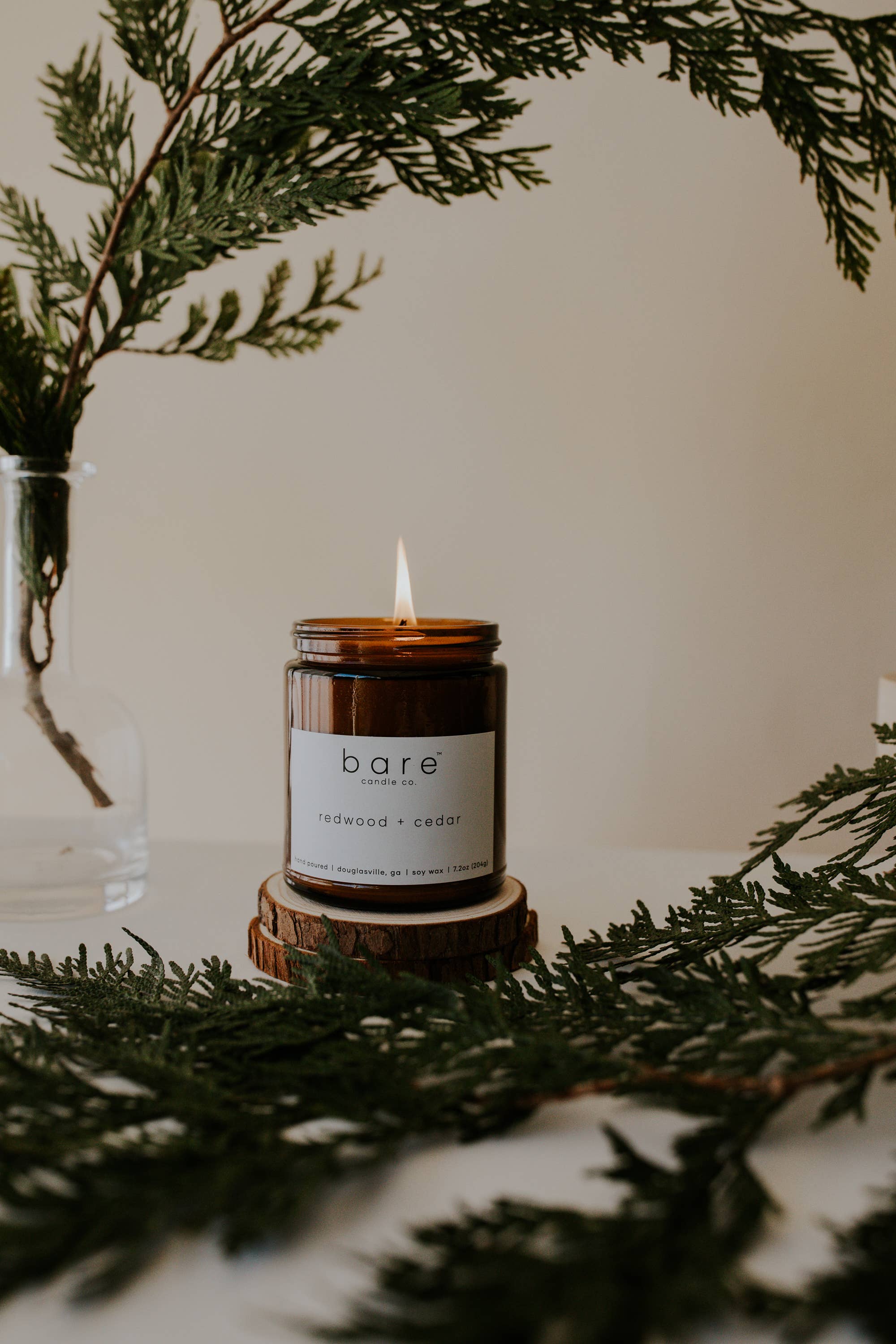 Bare Candle Company - Wholesale Jar/Filled Candle - Redwood + Cedar Soy Candle 7.2oz1