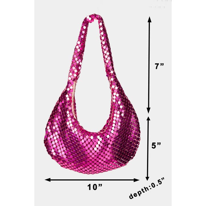 Collections by Fame Accessories - Wholesale Shoulder Bag - Women's - Sequin Disc Handbag