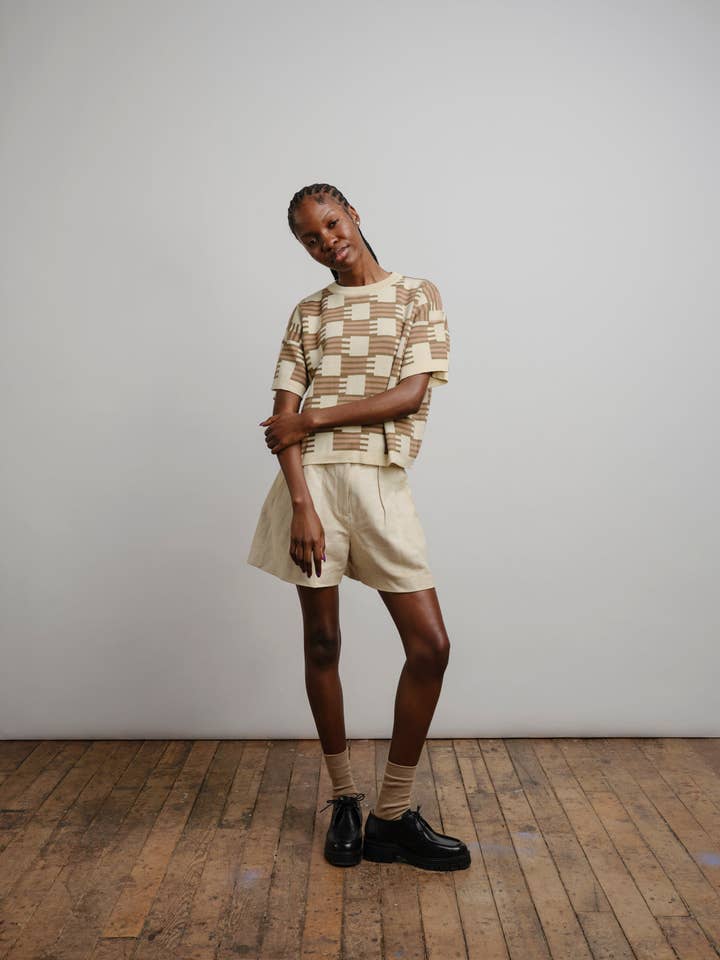 Otti Sweater Tee - Umber for wholesale by The Endery