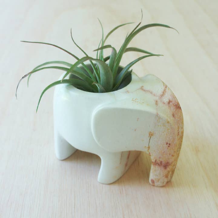 Venture Imports LLC - Wholesale Plant Pot - Natural Elephant Planter