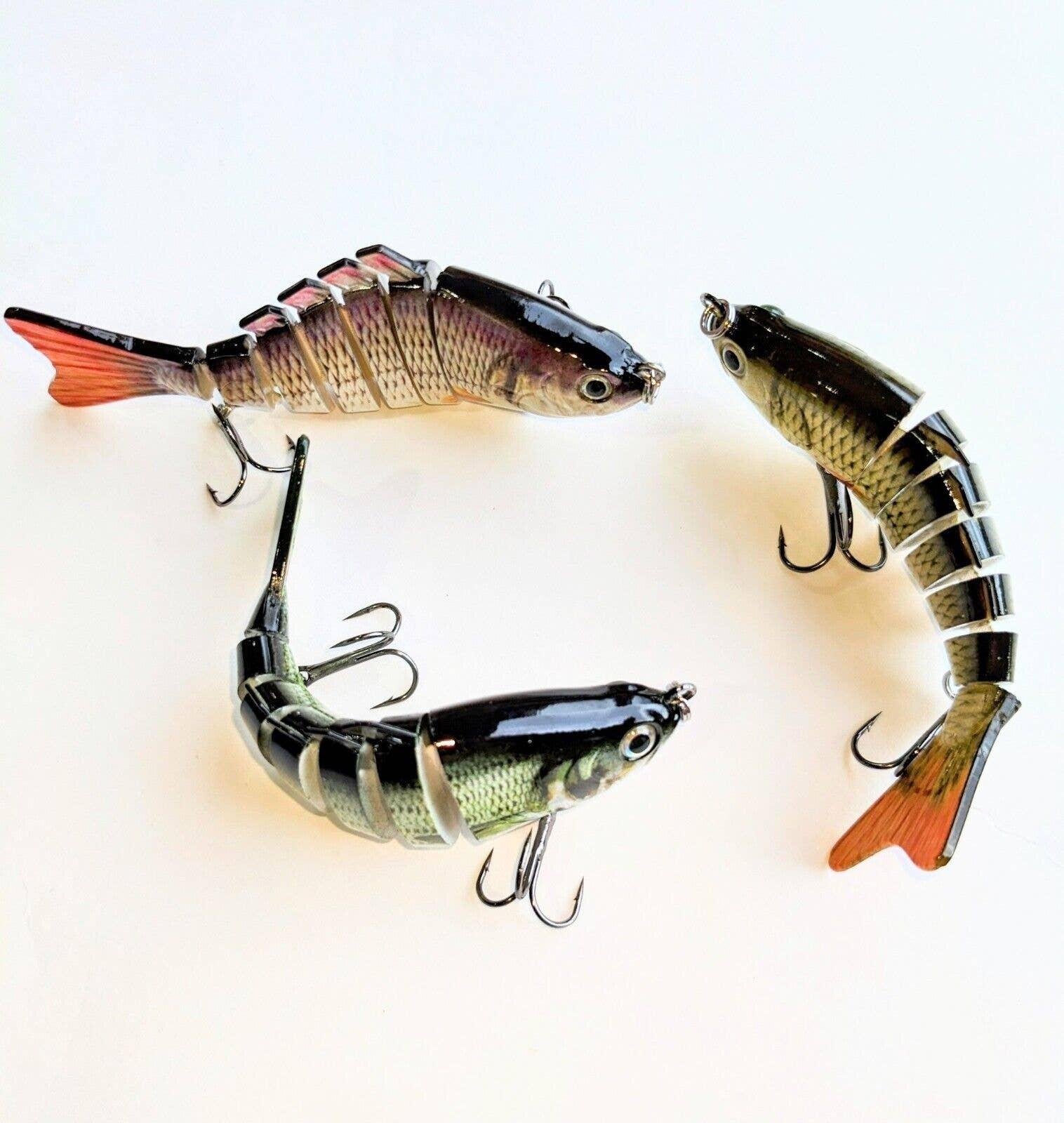 VeriDepot - Wholesale Sporting Accessories - Realistic Multi-Jointed Swimbait Fishing Lures - Irresistible to Bass, Trout, and More!10