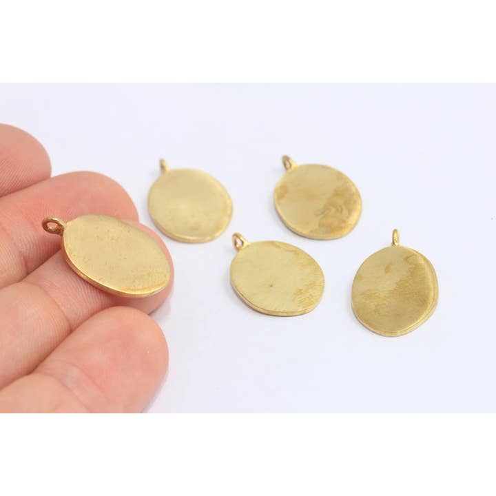 14x22 mm ruwe messing ovale medaillons, MTE555 voor wholesale door QueenJewelryM
