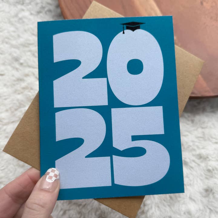 2025 Year of Graduation Cap Celebration Card for wholesale by Big Moods
