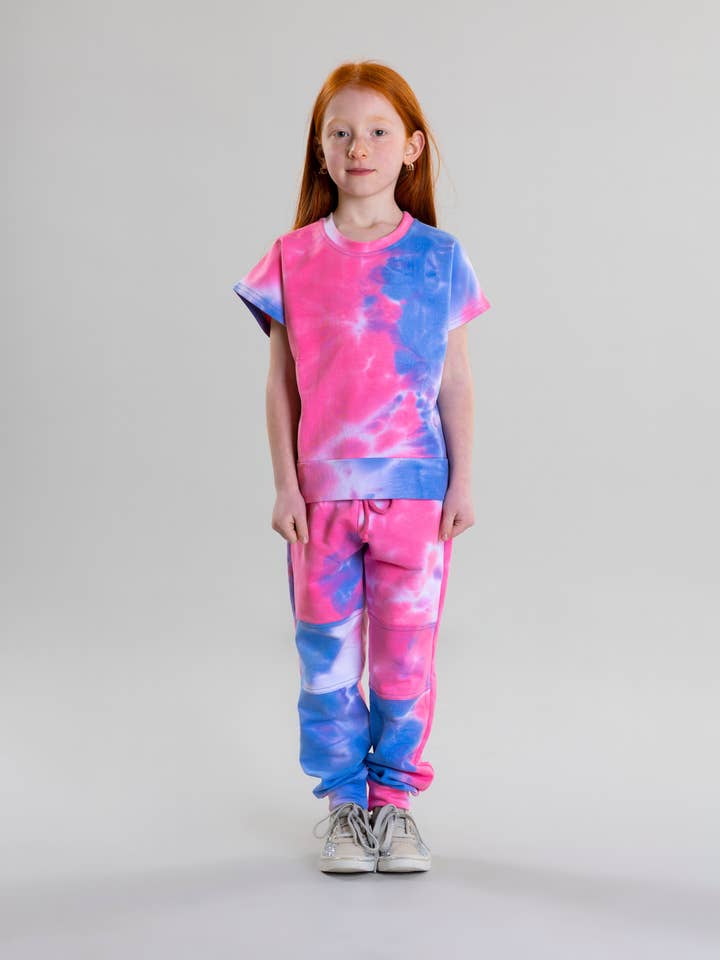 Sweat Tie Dye pour filles - Rose pour la vente par Pear