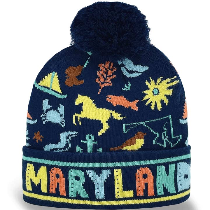 MARYLAND STATE ICON BEANIE for wholesale by Northern Icons Creations INC
