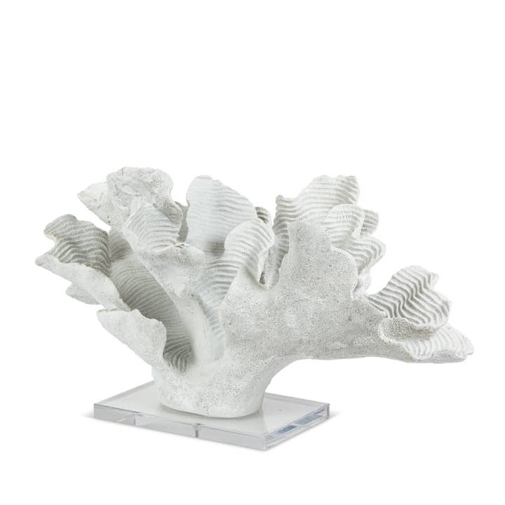 Promo The Gerson Company 20.08"L White Resin Coral Table Top for wholesale by The Gerson Companies