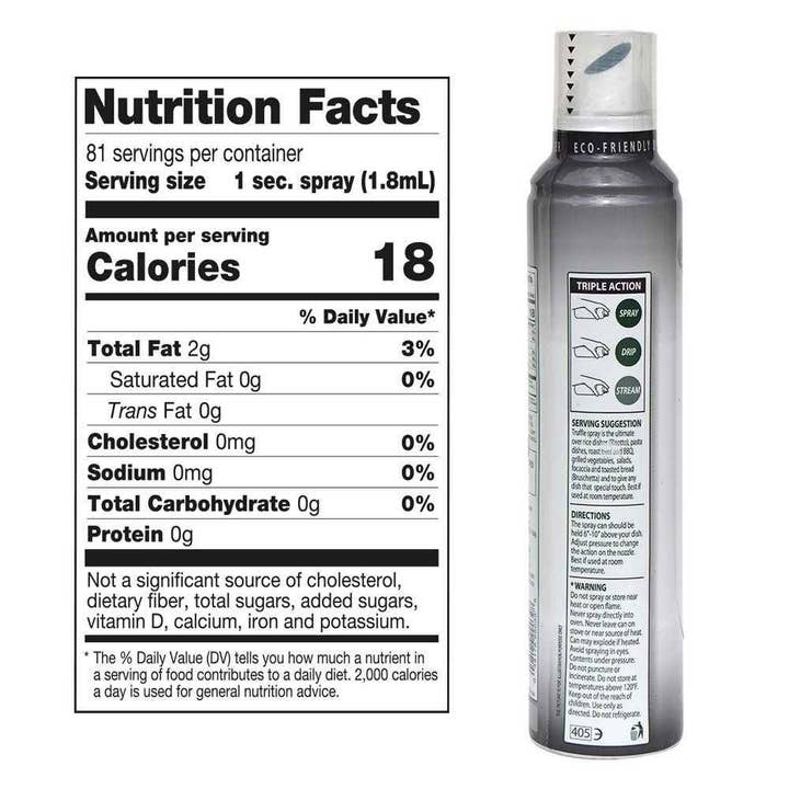 Fine Italian Food - Wholesale Olive Oil - Mantova Black Truffle Extra Virgin Olive Oil Spray, 8 fl. oz3