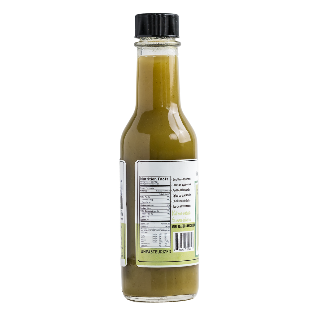 Wise Goat Organics LLC – Großhandel Scharfe Soße – Scharfe grüne Krautsauce1