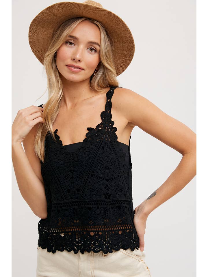 Bluivy – wholesale Camisole – Women′s – CROCHET CAMI TOP1