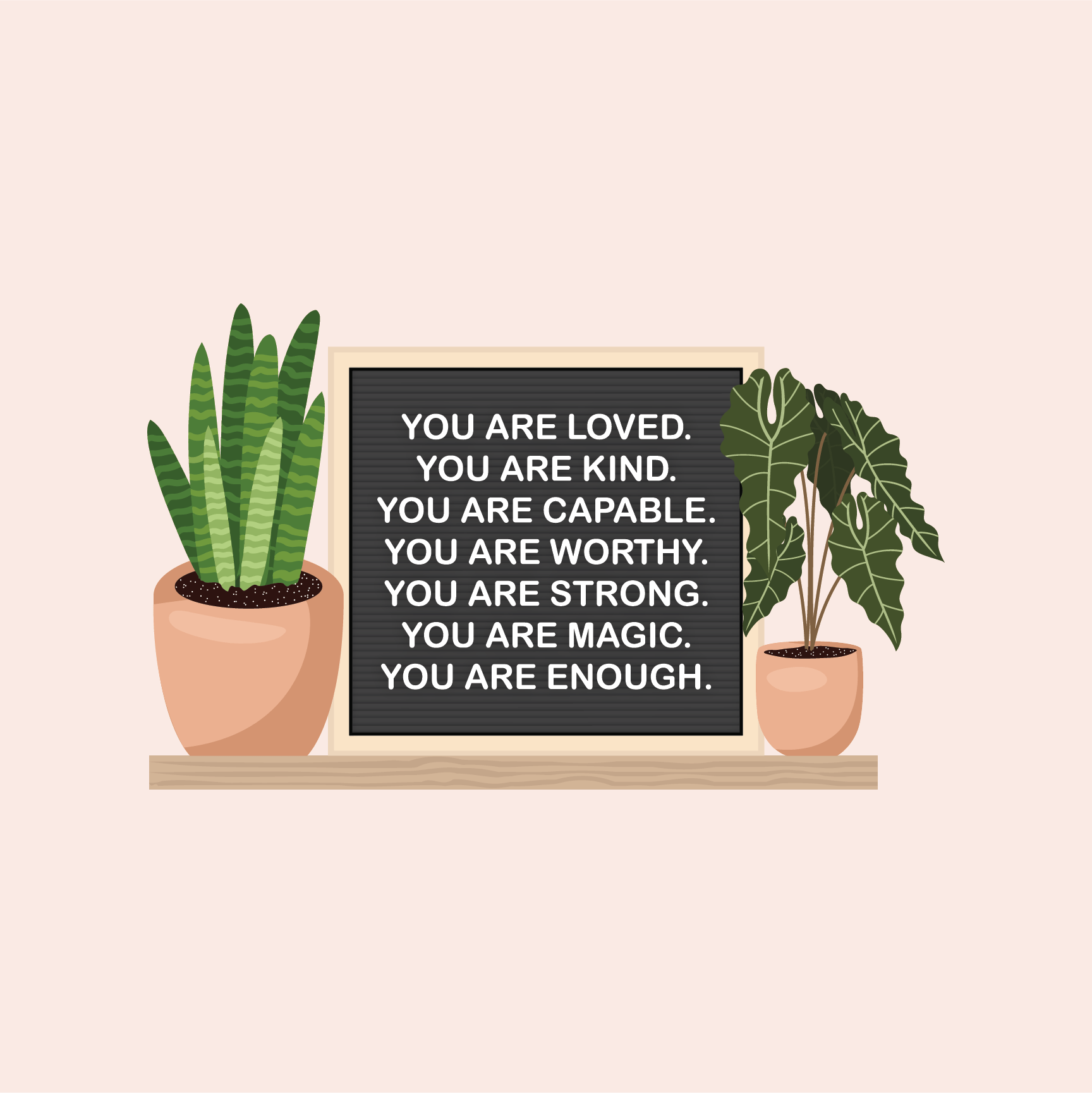 Sage & Oak - Wholesale Sticker - You Are Loved Affirmations 3" Waterproof Sticker2
