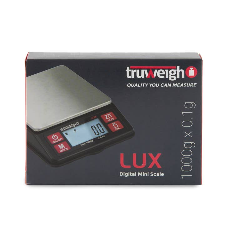 Truweigh LUX Digital Scale - 1000g x 0.1g - Black for wholesale by Cannatron