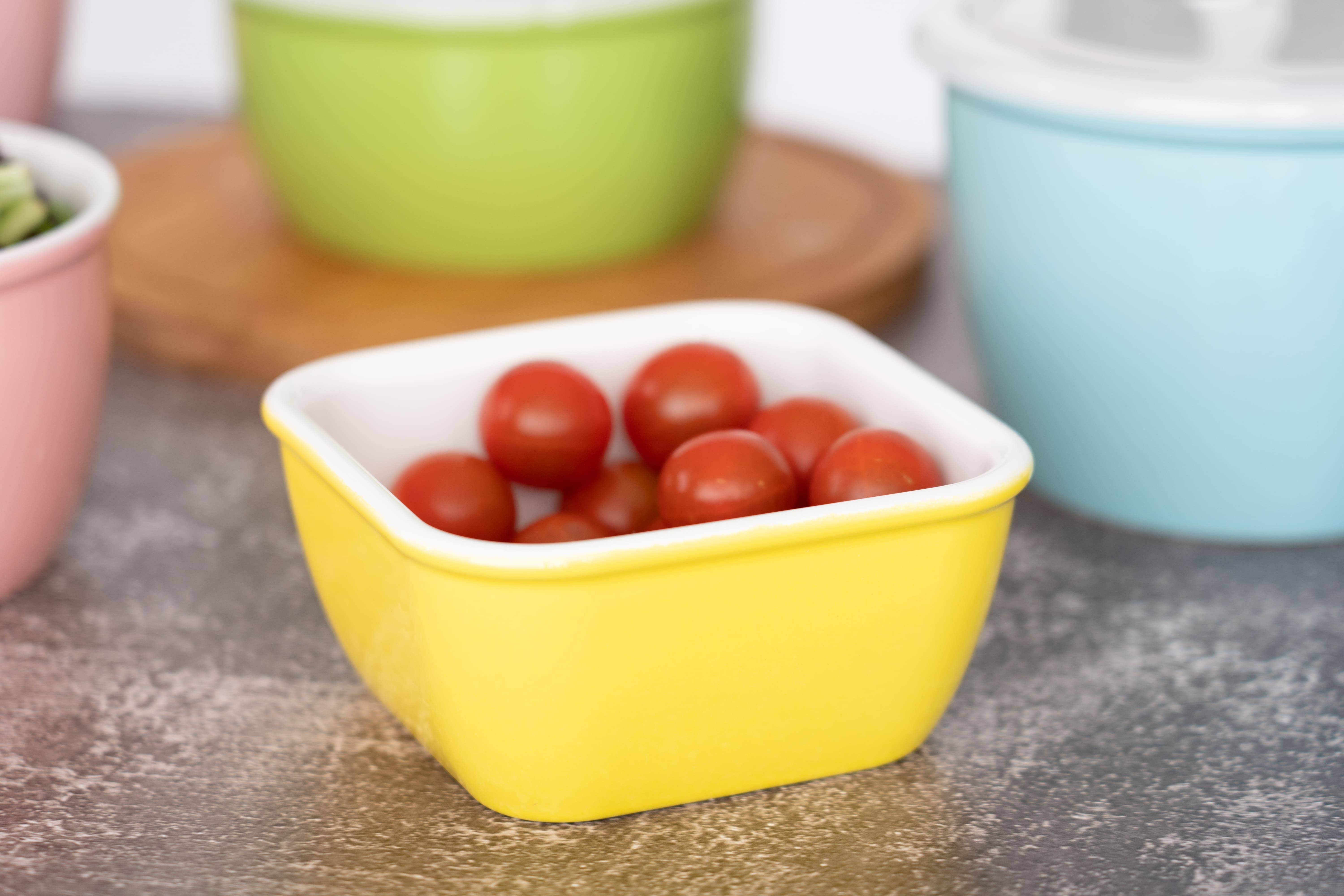 Lätt Home - Wholesale Voedselopslagcontainer - Lätt keramisch luchtdicht bakje 500 ml geel1