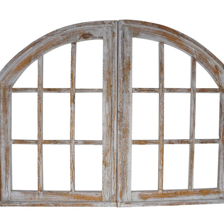 My Amigos Imports - Wholesale Wall Accent - Springhill Farmhouse Arched Window-Wall-41x32-Pair-Shabby