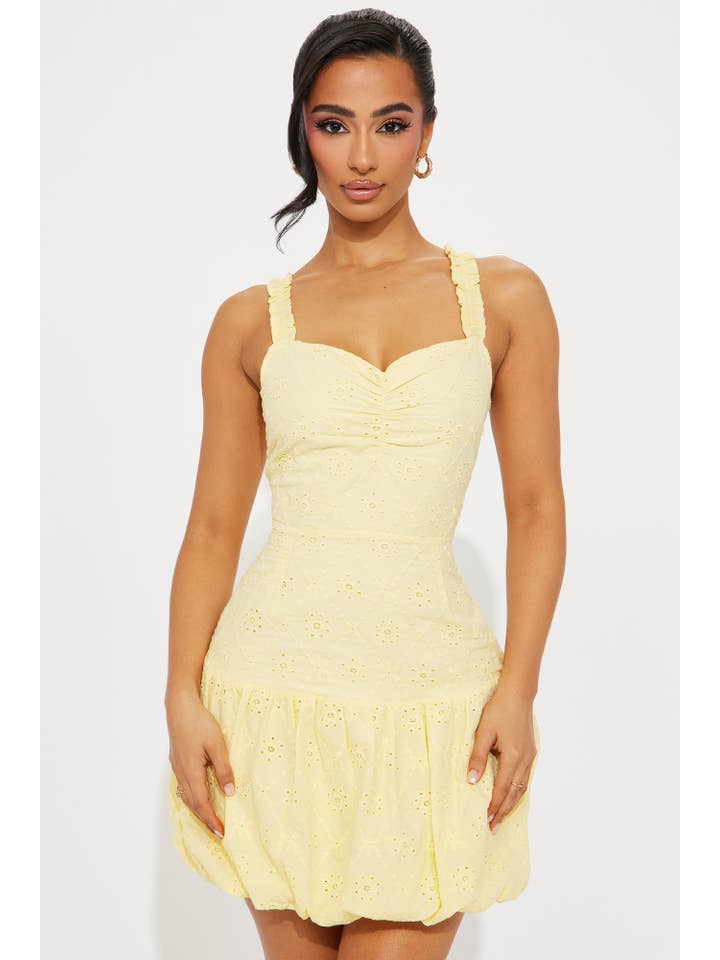 OOGJE GERIMPELDE BALLON MINI JURK voor je winkel Faire NL