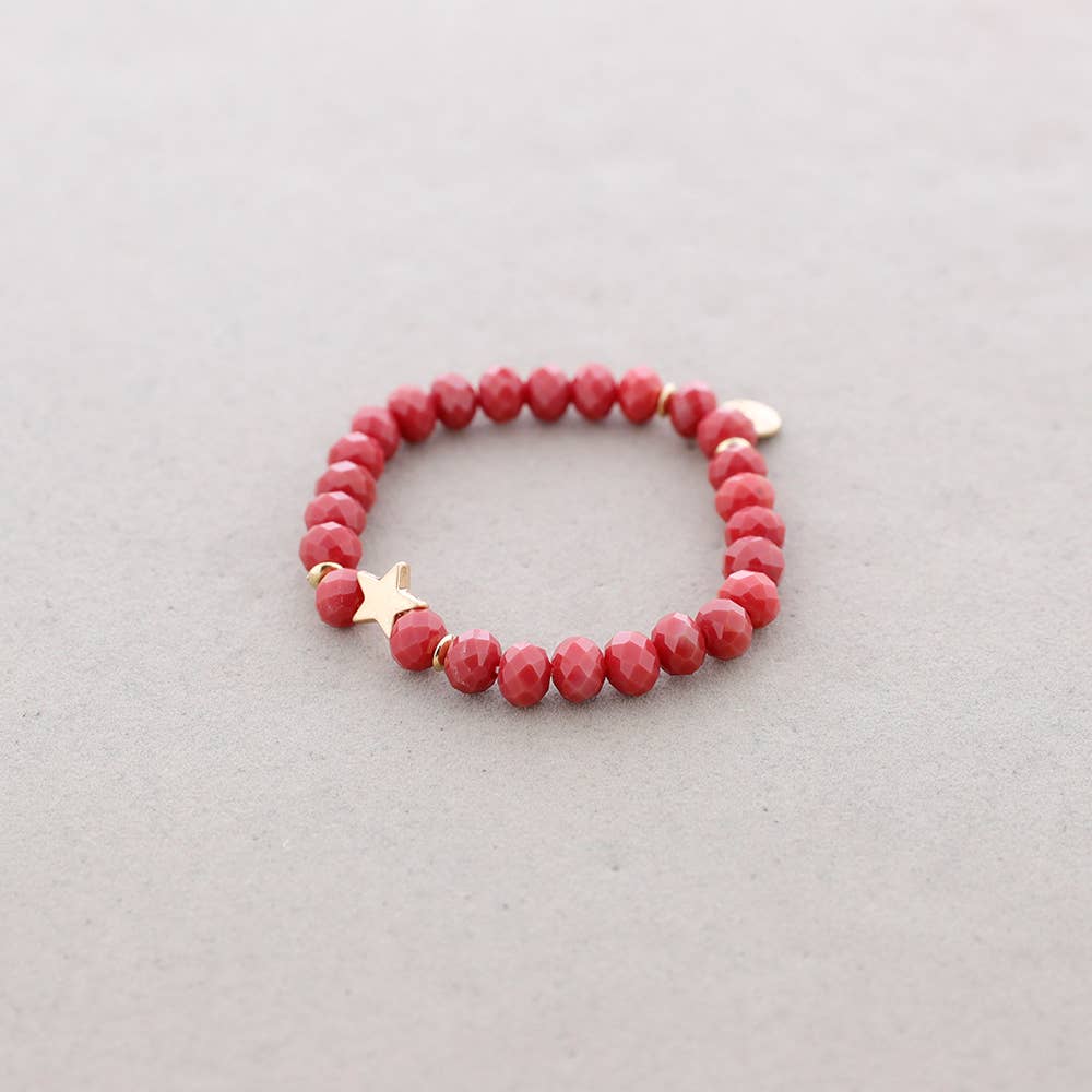 Sonata – Großhandel Perlenarmband – Elastisches Armband mit facettierten Kristallperlen und Stern10