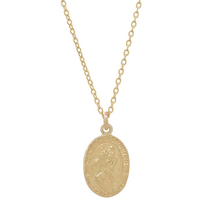 Ofina Jewelry - Wholesale Pendant/Charm Necklace - Saint Christopher Oval Necklace