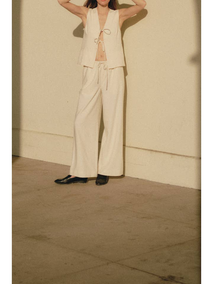 MOD REF - Wholesale Pants - Women's - The Vera Pants | Drawstring Wide Leg Pants