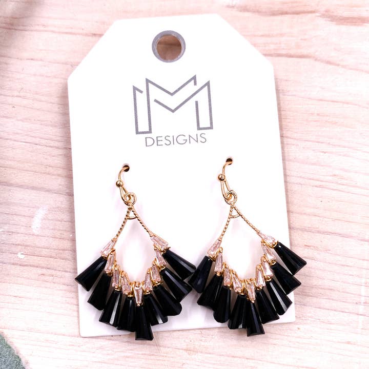Boucles d'oreilles Lana - Noires pour la vente par MM Designs