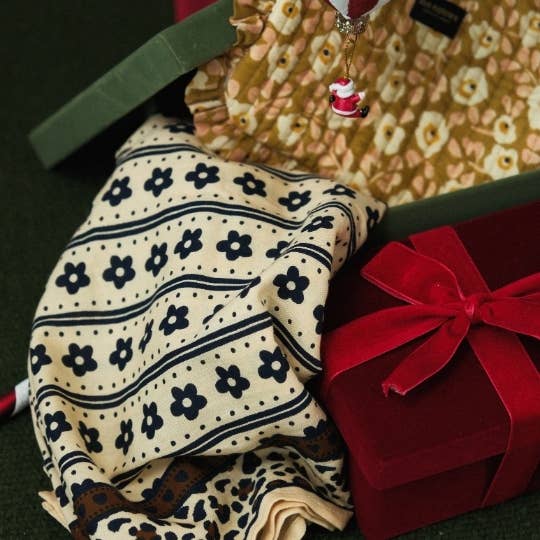 Love Explorers - Venta al por mayor Pañuelo para la cabeza - Mujer - Pañuelo grande esencial con estampado de leopardo y flores en marrón7