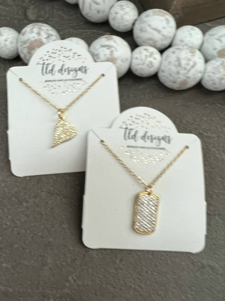 Pave Gold Necklaces for wholesale by TLD Designs