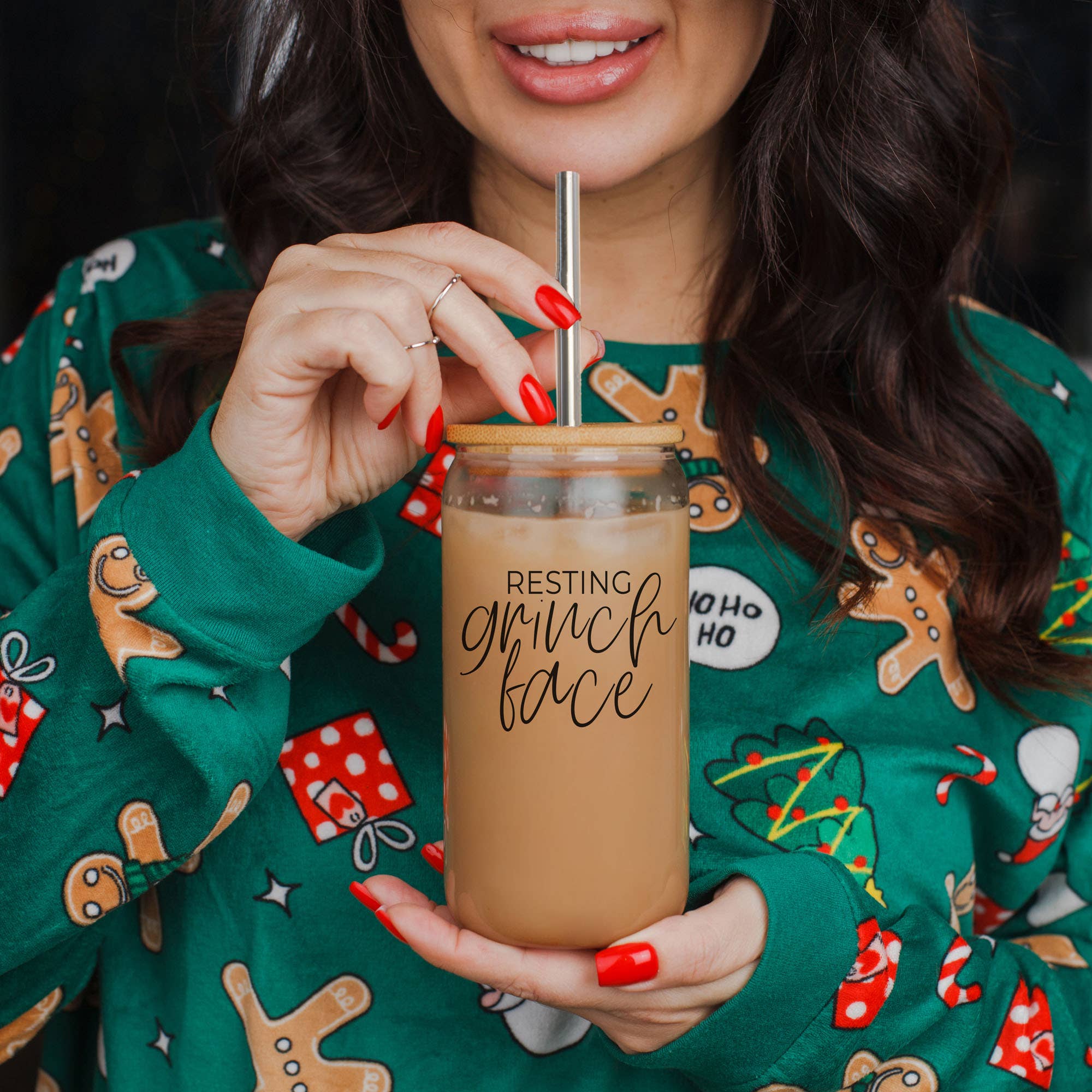 Gia Roma - Vente Gourde/bouteille isotherme - Verres en verre et cadeaux de cuisine de Noël Candy Cane55