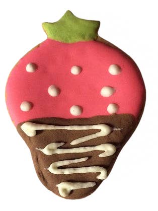 Valentine Carob Dipped Strawberries Gluten Free Dog Treats for wholesale by Pawsitively Homemade