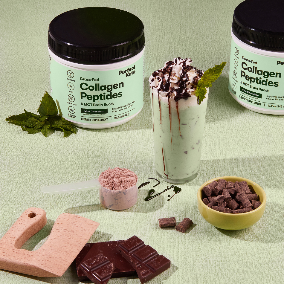 Perfect Keto - Wholesale Protein/Superfood Powder - Grass-Fed Collagen + MCT Oil, Dairy Free, Coffee Creamer25